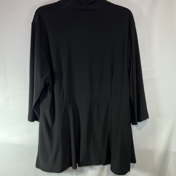 Roz & Ali Black Cardigan Blazer Womens 2XL Open Front Business Office A+ Quality - Picture 5 of 6